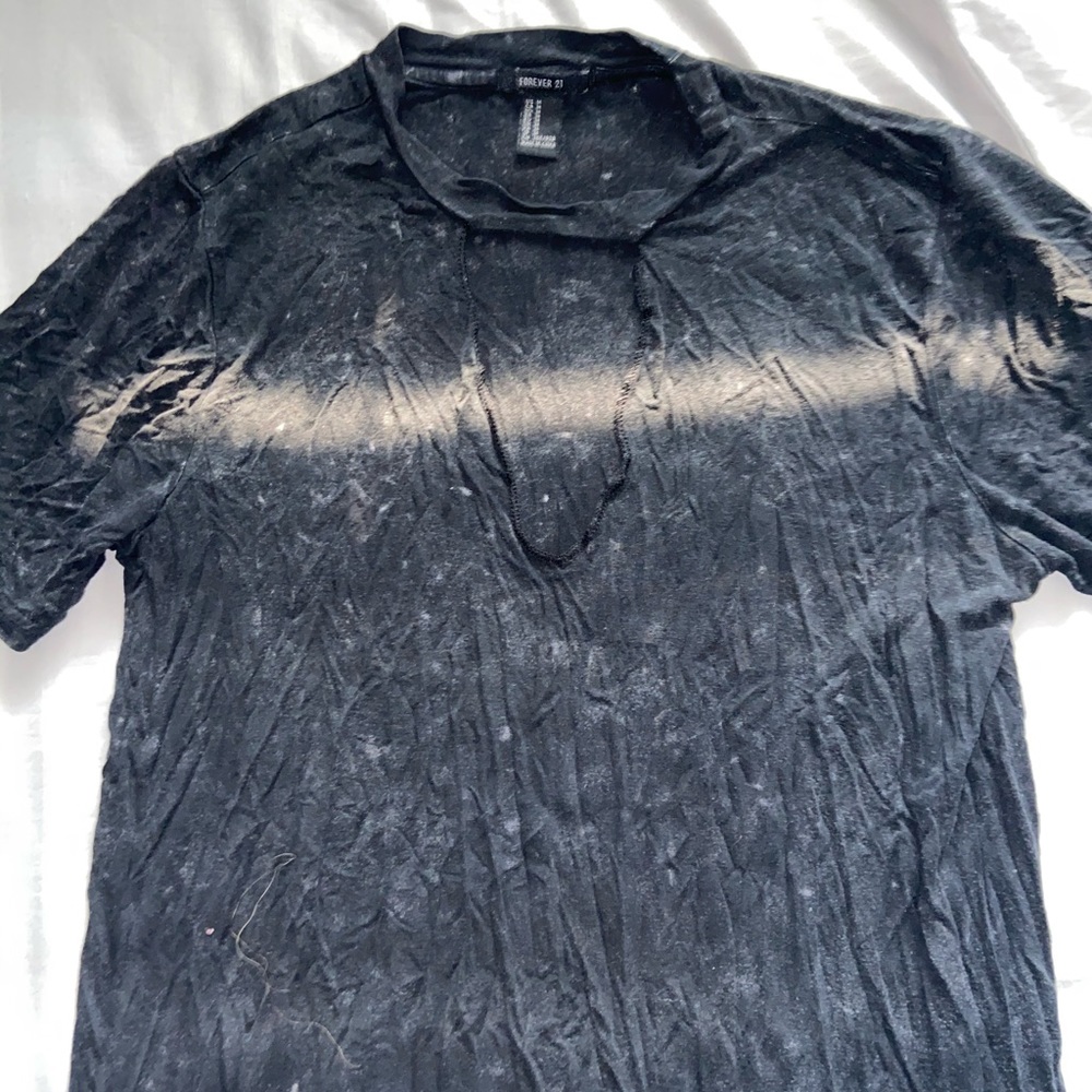 open black slightly bleached with a look